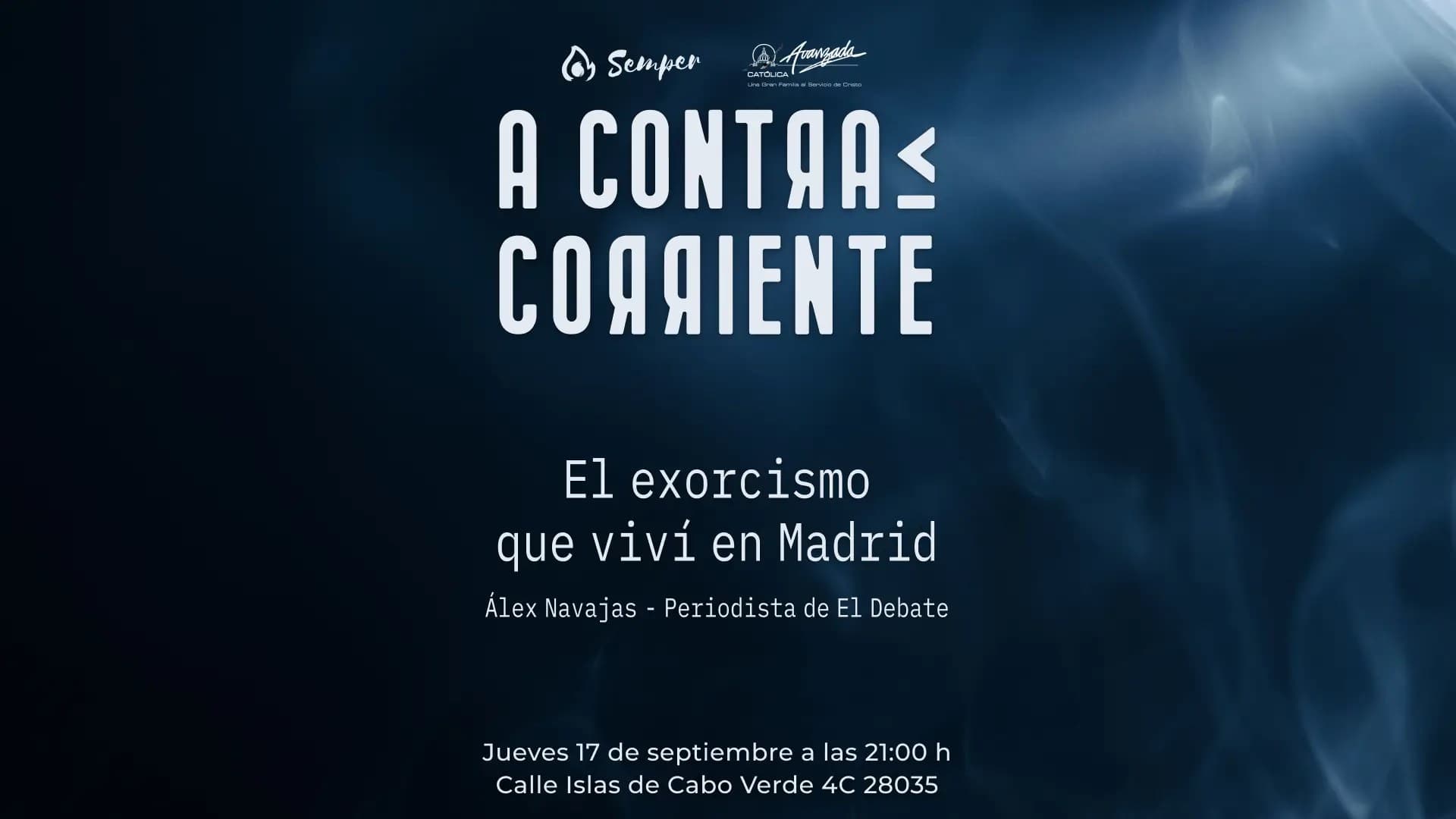 Cartel de la charla El exorcismo que viví en Madrid